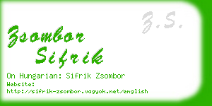 zsombor sifrik business card